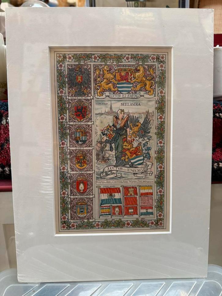 Oude afbeelding van Zeeland, Antiek en Kunst, Kunst | Etsen en Gravures, Ophalen of Verzenden