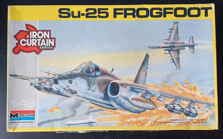 Monogram Su-25 Frogfoot Iron Curtain series 1:48, Hobby en Vrije tijd, Modelbouw | Vliegtuigen en Helikopters, Zo goed als nieuw