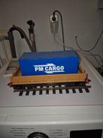 Playmobil wagon met container en ballastblok., Overige merken, Gelijkstroom, Wagon, Ophalen of Verzenden