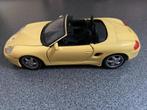 Lichtgele Porsche Boxster, Maisto 1:24, openslaande deuren, Hobby en Vrije tijd, Modelauto's | 1:24, Ophalen of Verzenden, Zo goed als nieuw