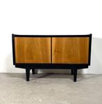 Vintage audiomeubel, notenhout hoogglans, Gebruikt, Vintage, Minder dan 100 cm, 25 tot 50 cm