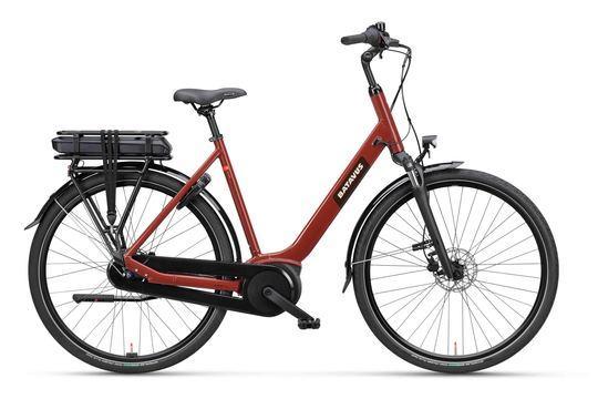 BATAVUS Altura E-Go Plus N7 Lageinstap Rood Bruin Glans 51cm, Fietsen en Brommers, Elektrische fietsen, Nieuw, Batavus, 51 tot 55 cm