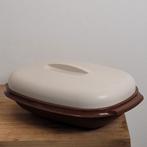 Tupperware bruine groentenstomer rijstkoker serveerschaal, Huis en Inrichting, Keuken | Tupperware, Ophalen of Verzenden, Zo goed als nieuw