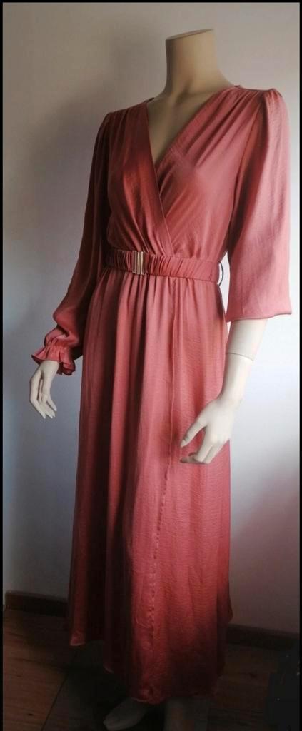 Jurk In April 1986 - terracotta kleur - maat M/L - chique, Kleding | Dames, Gelegenheidskleding, Nieuw, Overige typen, Maat 38/40 (M)