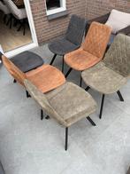 6 Eetkamerstoelen - De Bommel, Huis en Inrichting, Stoelen, Ophalen, Gebruikt, Overige kleuren, Stof