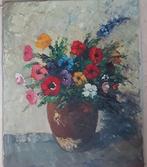 oud bloemenschilderij anemonen, Antiek en Kunst, Kunst | Schilderijen | Klassiek, Ophalen