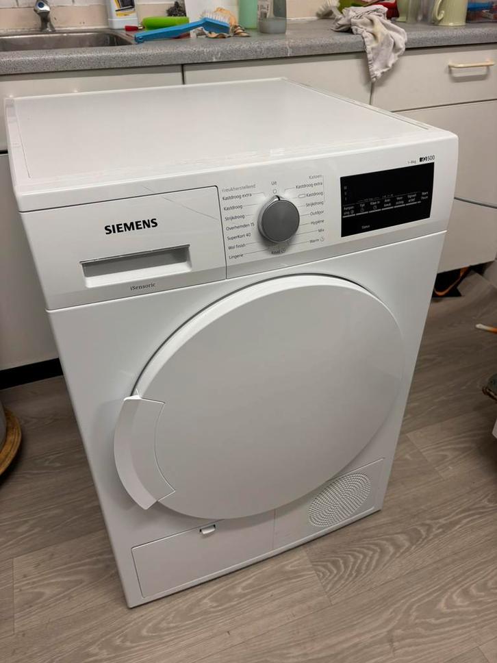 8KG Droger Siemens iQ500 - Schoon en Werkt Uitstekend, Witgoed en Apparatuur, Wasdrogers, Gebruikt, Condens, Voorlader, 6 tot 8 kg