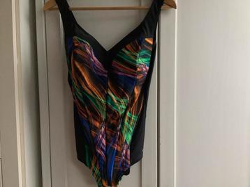 Prima badpak zwart met kleurige accenten grote cupmaat 44 f beschikbaar voor biedingen