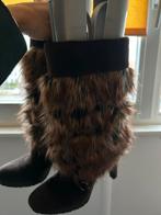 Janet Sport Laars met bont Bruin Maat 38, Ophalen of Verzenden, Zo goed als nieuw, Bruin, Hoge laarzen