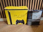 PS2 Console met Doos + 18 Games, Zwart, Met 2 controllers, Ophalen of Verzenden, Slim