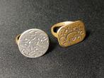 2x ottomaanse zegelring, met zilver, Verzenden, Brons
