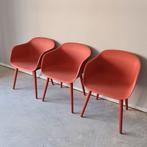 Muuto stoelen | 3 stuks | dusty red, Drie, Hout, Modern design, Ophalen