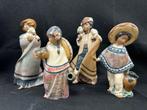 Vintage Lladro Steengoed Beeldjes Mexicaanse 2140, 41, 63,64, Ophalen of Verzenden, Zo goed als nieuw, Overige typen