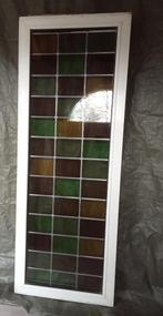 KUNSTSTOF RAAM GLAS IN LOOD TUSSEN DUBBEL GLAS HR, Doe-het-zelf en Verbouw, Glas en Ramen, Ophalen, Gevelraam of Ruit, Gebruikt