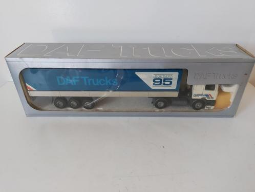 Tekno Daf 95 380 Ati demo trekker met 3 as oplegger (1), Hobby en Vrije tijd, Modelauto's | 1:50, Gebruikt, Bus of Vrachtwagen