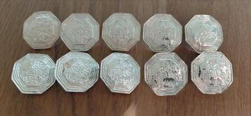 10 Zilveren ruiterknopen Meppel beschikbaar voor biedingen