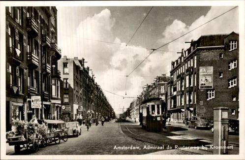 Amsterdam - Admiraal de Ruyterweg Krommert Tram, Verzamelen, Ansichtkaarten | Nederland, Ongelopen, Noord-Holland, 1940 tot 1960