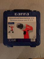 Gamma accu schroef/boormachine 12V incl. 2 accu’s en koffer, Variabele snelheid, Ophalen of Verzenden, Minder dan 400 watt, Zo goed als nieuw