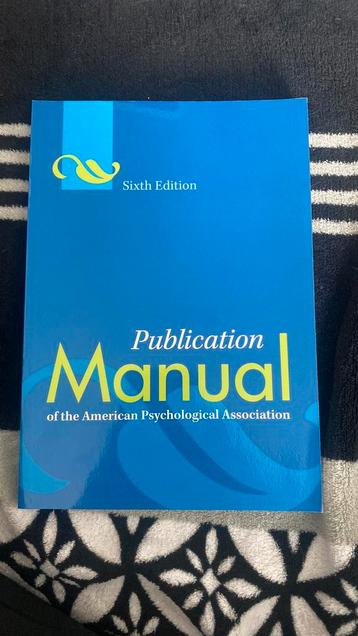 Publication Manual of the American Psychological Association beschikbaar voor biedingen