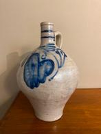 Antieke Steengoed Kan Blauw Wit Glazuur 29 cm Hoogte, Antiek en Kunst, Verzenden