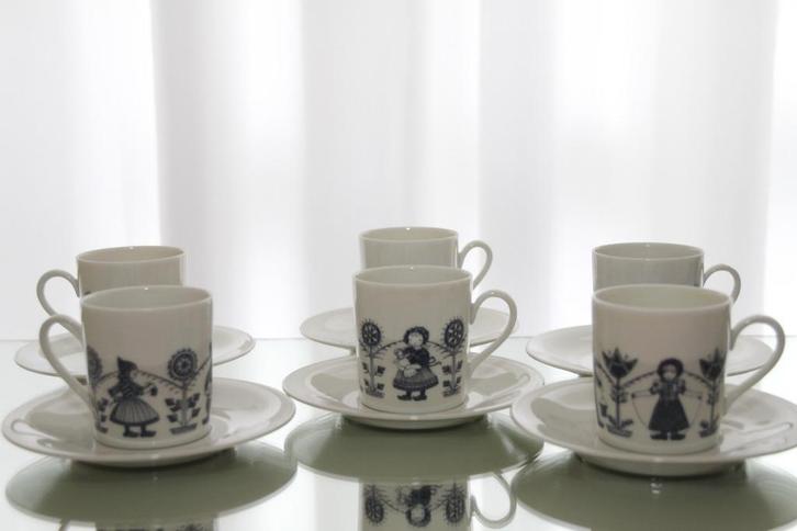 Seltmann, Weiden kop en schotels met klederdrachtafbeelding, Huis en Inrichting, Keuken | Servies, Zo goed als nieuw, Kop(pen) en/of Schotel(s)