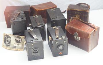 5 Box camera's diverse merken en tassen