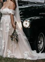 Trouwjurk maat 44/46, Kleding | Dames, Trouwkleding en Trouwaccessoires, Ophalen of Verzenden, Zo goed als nieuw, Wit, Trouwjurk