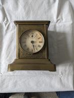 Antieke messing reisklok met handvat, Antiek en Kunst, Ophalen of Verzenden