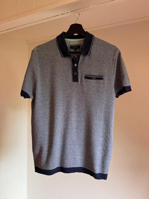 Blauw/witte ted baker polo maat  3/M, Kleding | Heren, Polo's, Zo goed als nieuw, Maat 48/50 (M), Blauw, Ophalen of Verzenden
