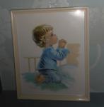 schilderij met kindje 27x22, Minder dan 50 cm, Ophalen of Verzenden, Zo goed als nieuw, Schilderij