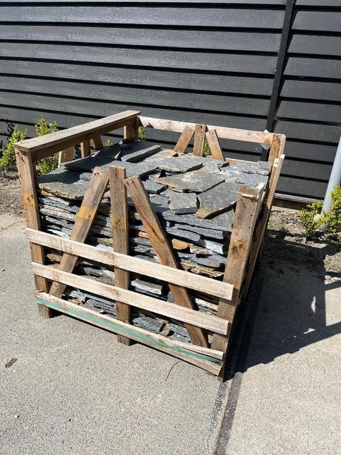 Flagstones Karistos Antraciet – ca. 25 m² – 1 krat, Tuin en Terras, Tegels en Klinkers, Nieuw, Terrastegels, Natuursteen, 10 m² of meer