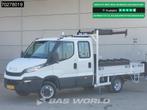 Iveco Daily 50C17 3.0L Automaat DC Open laadbak Kraan Hiab 0, Auto's, Euro 5, Stof, Gebruikt, 4 cilinders