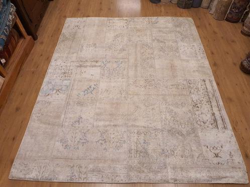 Vintage handgeknoopt oosters tapijt patchwork 250x200, Huis en Inrichting, Stoffering | Tapijten en Kleden, Nieuw, 200 cm of meer