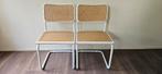 2 Witte Cesca Marcel Breuer eetkamerstoelen Made in Italy, Ophalen, Thonet Bauhaus Retro Vintage Design Japandi Rotan Riet, Twee