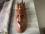 Mooi Uitgesneden Zwaar Oud Masker., Antiek en Kunst, Ophalen of Verzenden