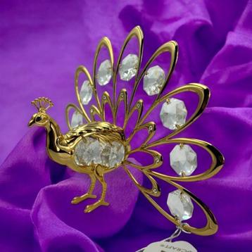 Pauw 24 k goud verguld met Swarovski kristallen beschikbaar voor biedingen