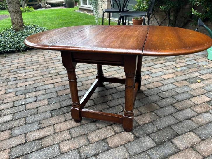 Antieke Eiken Hangoor Tafel / Gateleg Table, Antiek en Kunst, Antiek | Meubels | Tafels, Ophalen
