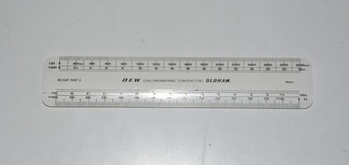 Oude Abbot Brown Beaminster technische liniaal Dew Oldham, Antiek en Kunst, Antiek | Gereedschap en Instrumenten, Ophalen of Verzenden