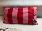 Ikea rood met roze strepen kussen met strijk sticker, Ophalen of Verzenden, Gebruikt, Roze, Rechthoekig