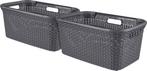 NIEUW! 2 stuks wasmanden 45L, Kunststof, Mand, Nieuw, Ophalen of Verzenden