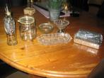 Kristal en glas oud, pot merk Fido Lees verder totaal 10,=, Antiek en Kunst, Antiek | Glas en Kristal, Ophalen of Verzenden