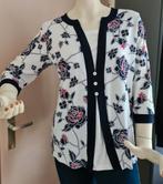 "TOMAR" Gebloemde top, leuke details. Mt. M., Maat 38/40 (M), Ophalen of Verzenden, Zo goed als nieuw, Tomar