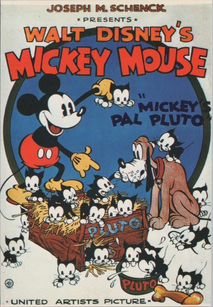 Walt Disney - Mickey Mouse - Mickey Pal Pluto, Verzamelen, Ansichtkaarten | Themakaarten, Ongelopen, 1980 tot heden, Overige thema's