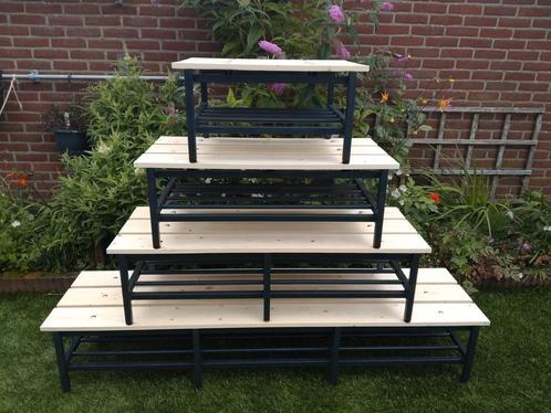 4 stuks Garderobe bankje omkleed bankje of dislay bankje, Huis en Inrichting, Overige Huis en Inrichting, Ophalen