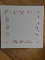 Geborduurde opleg kaart basiskaart wit, Hobby en Vrije tijd, Kaarten | Zelf maken, Ophalen of Verzenden, Zo goed als nieuw, Overige thema's