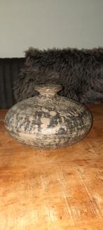 Nieuw: stenen vaas / kruik, basic, grijs, zwart., Minder dan 50 cm, Nieuw, Steen, Ophalen of Verzenden