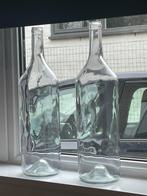 2 hoge glazen vazen., Minder dan 50 cm, Glas, Ophalen of Verzenden, Zo goed als nieuw