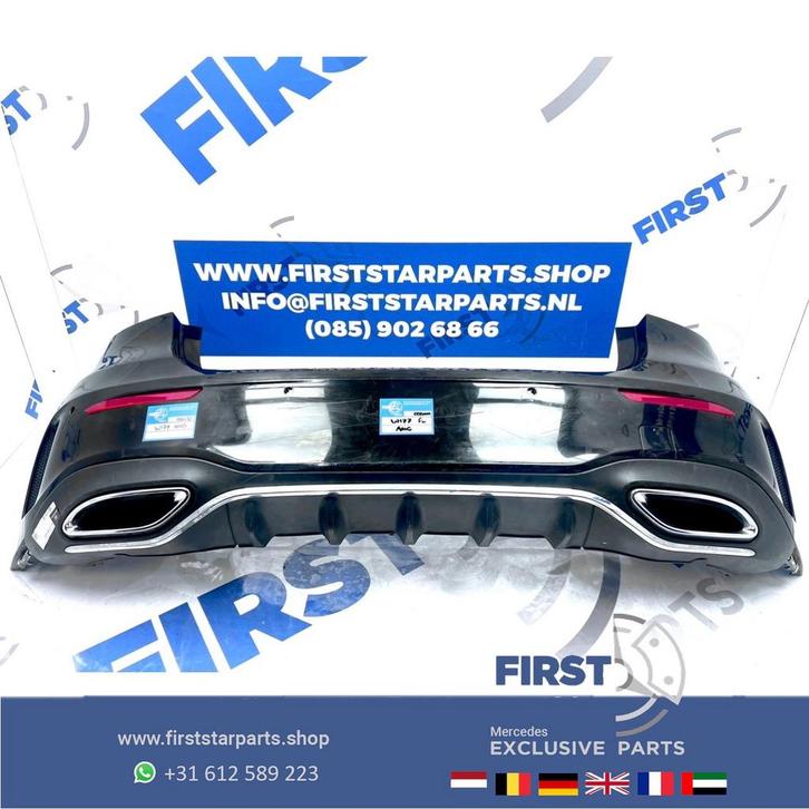 W177 A KLASSE AMG ACHTERBUMPER COMPLEET ZWART WIT GRIJS Merc, Auto-onderdelen, Carrosserie en Plaatwerk, Bumper, Mercedes-Benz