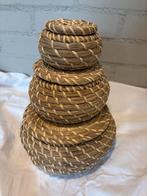 Ikea Fryken 3 zeegras doosje met deksel, mandjes rond, Mand, Rond, Ophalen of Verzenden, Zo goed als nieuw