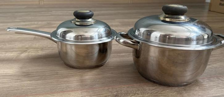 Schneider Solingen Pannenset - Inductie Geschikt, Huis en Inrichting, Keuken | Potten en Pannen, Gebruikt, Pannenset, Rvs, Inductieplaat